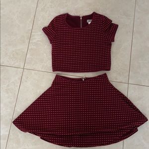 Red shirt + skirt set by Elisa B. Children’s 14